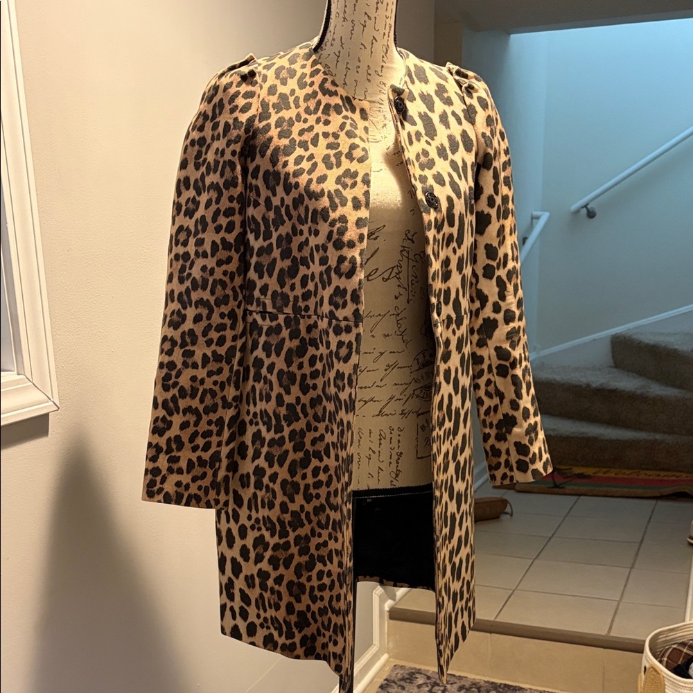 SOLD Zara Leopard Print Coat - Brown and Black